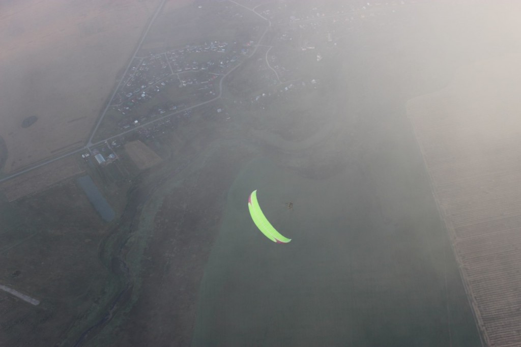Утренний полет над облаками с парашютистами над Владимирской областью 07
