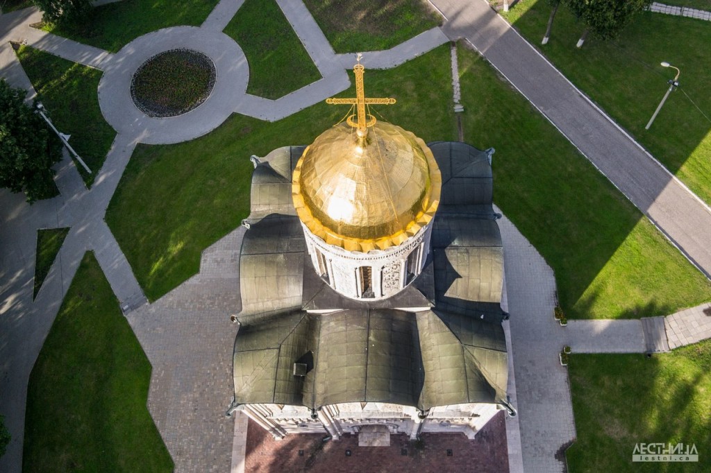 Птичка на вершине креста Дмитриевского собора 02