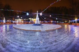 Открытие катка в сквере Липки состоится 25 декабря 2015 г.