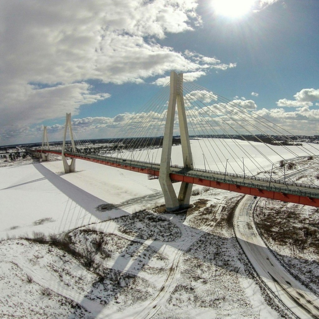 Муромский мост с высоты, март 2016
