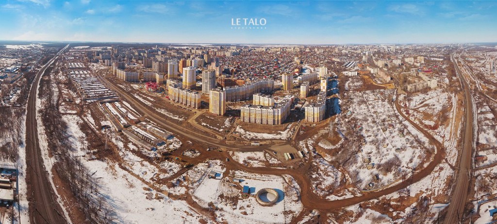 Панорама новых жилых районов на Юго-Западе Владимира