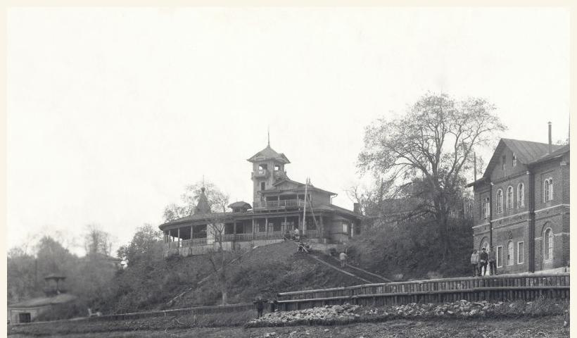 Смотровая площадка Окского парка. 1928 г. (из архива Муромского музея)