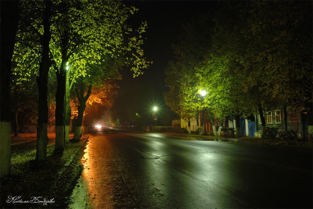 Улица Ленина в Суздале ночью