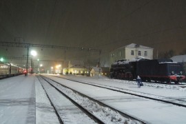 Железнодорожный вокзал в Муроме, 27 февраля 2017, раннее утро