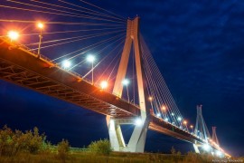 Ночные огни муромского моста