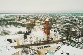 Собор Рождества Христова в Александрове, вид с высоты.