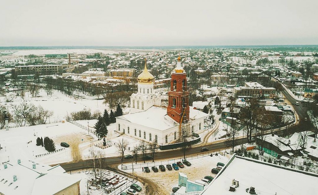 Собор Рождества Христова в Александрове, вид с высоты.
