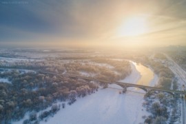 Зима, Владимир, мост через Клязьму