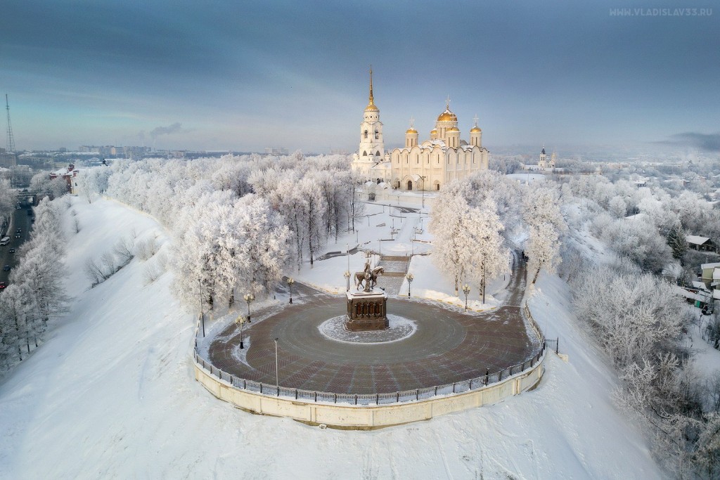 Морозный Владимир с высоты (январь 2018)