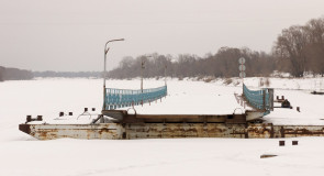 Гороховецкий понтонный мост через реку Клязьма