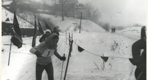 Лыжники на набережной в Муроме