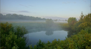 Ранним утром на маленьком озерке Блюдце (Суздальский район)