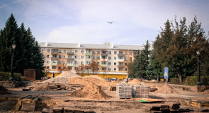 Площадь Прокуророва в активной стадии реконструкции