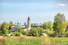 Вид на церковь Казанской Божией матери, г. Лакинск
