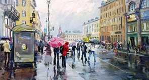 Ливень город взял без боя (Стихи)