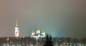 Ночной осенний Владимир