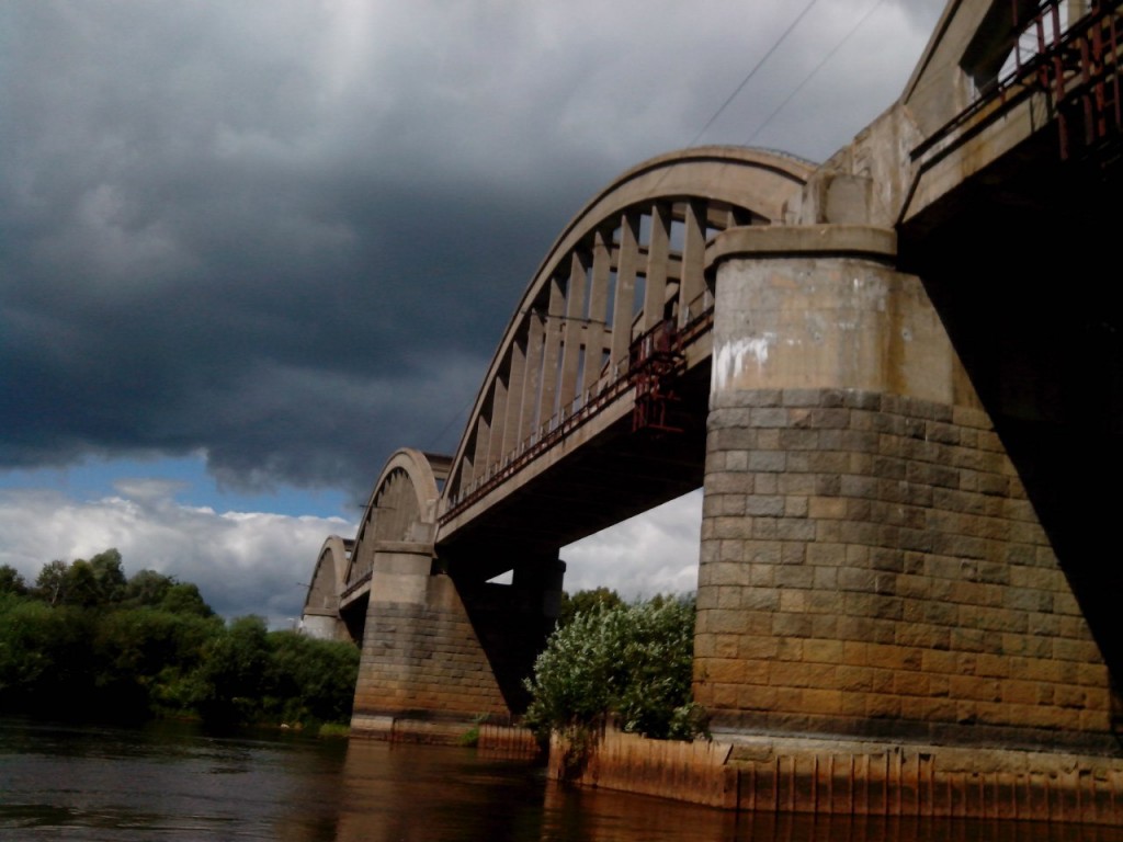 По реке Клязьме 75 Железнодорожный мост возле Владимира (мкр. Мостострой).