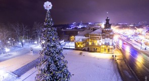 Предновогодний Владимир с высоты птичьего полета