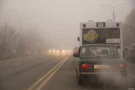 Ноябрьский утренний туман во Владимире (09.11.2015г)