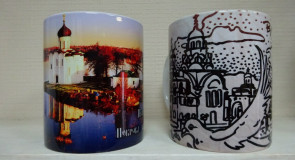 Кружка с Покрова на Нерли и Театральной Площадью