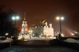 Вечерний Владимир, зима и туман