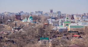 Вид на Владимир с высокой колокольни