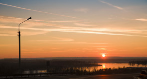 Ноябрьский закат над Владимирским карьером