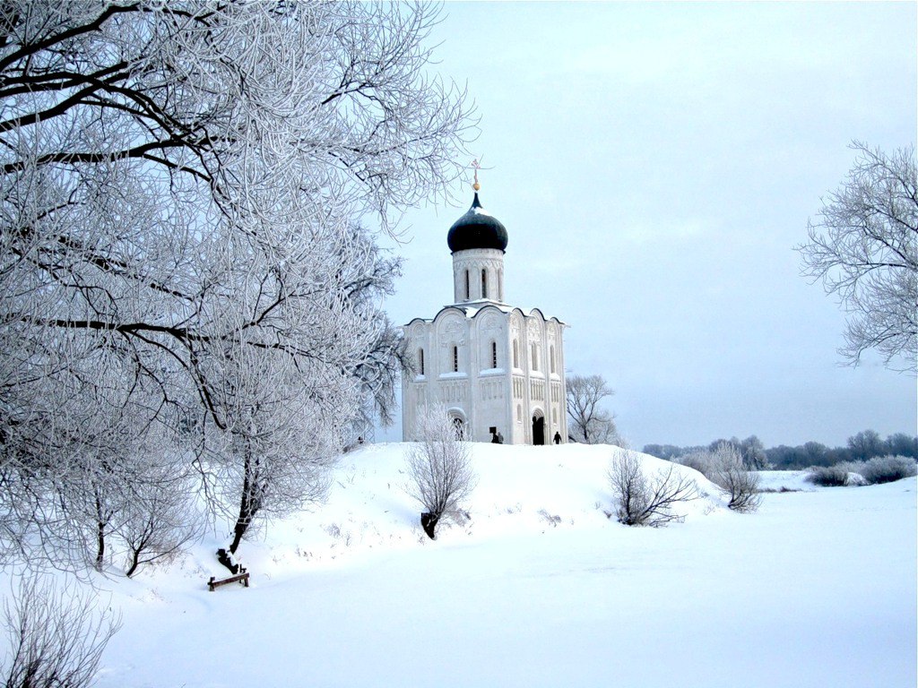 Храм Покрова на Нерли зимой