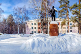 Вербовский, площадь перед Домом Культуры. Зима 2014 года, день