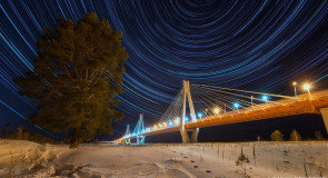 Звездные следы над Муромским мостом от Евгения Зайцева
