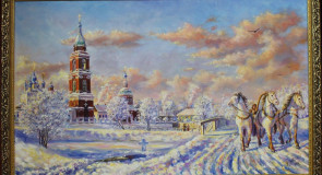 Зима-зимушка пришла коней в сани запрягла