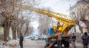 Обрезка деревьев на улицах Мурома (Февраль 2016)