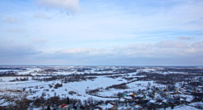 Окраина Петрино в пасмурный день