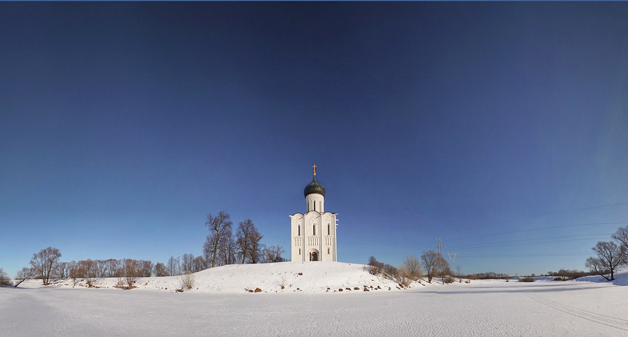 Храм Покрова на Нерли ночной