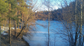 Мартовский вечер на Вербовском пруду