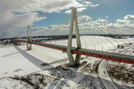 Муромский мост с высоты, март 2016