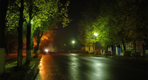 Улица Ленина в Суздале ночью