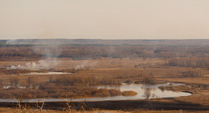 Выжигание полей за Клязьмой