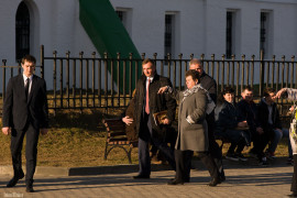 Губернатор на смотровой площадке в парке Вишенка