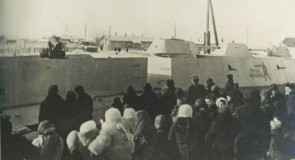 Проводы на фронт бронепоезда «Илья Муромец», февраль 1942 г.