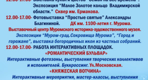 Программа Дня Семьи, Любви и Верности в Муроме 2016