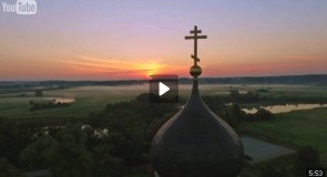 Покрова На Нерли, рассвет с высоты