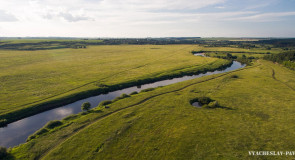 р. Нерль в Боголюбово с высоты