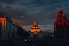 Vladimir City. Color Clouds