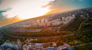 Закат в ЮЗ8 во Владимире с высоты