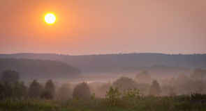 Закат. Река Велетьма
