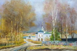 Свято-Успенский Косьмо-Яхромский монастырь на картине