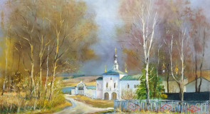 Свято-Успенский Косьмо-Яхромский монастырь на картине