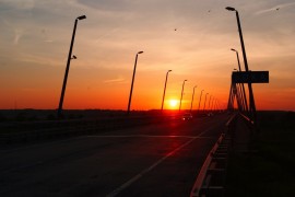 Лето. Закат на Муромском мосту