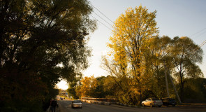 Осень в Меленках. Мост через р. Унжа